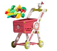 Shopping Cart for Kids 1-3 - Kids Toddler Pretend Grocery Store Shopping Cart,Interactive Role Playing Trolley for Baby Preschoolers Girls Holidays Birthday Kindergarten Students