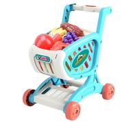 Shopping Cart Kids - Pretend Grocery Trolley Toy, Kitchen Food Role Accessories | Long Lasting Durable Educational Push Cart, Toy Shopping Trolley With Food For Children Home Role Games