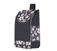 Shopping Cart Replacement Oxford Cloth Waterproof Storage Bag - Trolley Backup Push Cart Luggage for Grocery (Black Flower)
