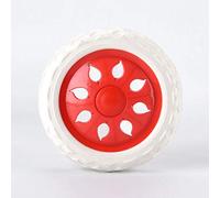 Shopping Cart Wheels Trolley Caster Replacement Spare Wheels, White Lozenge Embossed Foam Exterior for Shopping Trolley, Hand Pushcart, Luggage Cart and Bicycle(Red)