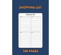 Shopping List: A Simple Grocery & Meal Planning Notebook for Organized Shopping - 100 Pages | 6×9 Inches