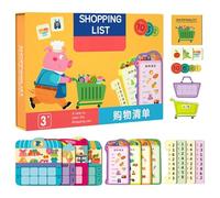 Shopping List Card Game - 25x18x5cm Activity Toy, Paper Based Educational Set, Grocery Shopping Role Play Games with Basket | Preschool Learning Gamee for Boys and Girls Age 3 Plus to lightweight