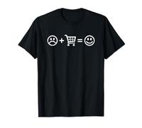 Shopping Makes Happy Shopping Cart Shopaholic Funny Joke T-Shirt