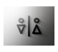 Shopping Mall Supermarket Residential Modern Home Art Decoration Sign Bathroom Toilet Door Number Wall Sticker(16,25x16cm Gold)