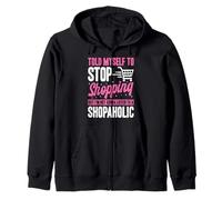 Shopping Shopaholic Zip Hoodie
