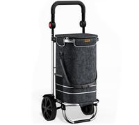 Shopping Trolley Black Alu 56L 31x24x54cm