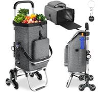 Shopping Trolley Foldable 3in1 Shop Cart Cooler Bag Large Capacity Big Wheels