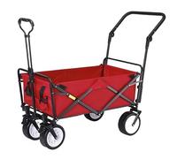 Shopping Trolley Foldable 4-Wheel Garden Cart, Outdoor for Camping, Gardening, and Yard Work - Multi-Purpose Utility Wagon