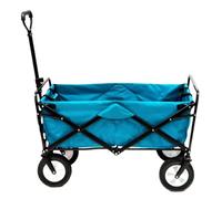 Shopping Trolley Foldable Camping Cart - Lightweight Portable Beach Trolley with 4 Wheels Ideal Outdoor Shopping Cart for RV Trips Blue Color for Easy Transport and Convenience