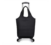 SHOPPING TROLLEY Foldable Cart Bag Detachable Heavy Duty 4 Wheels Aluminum Alloy Portable 2-In-1 Shopping Bag for Supermarket Travel Picnic