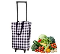 Shopping Trolley, Lightweight Waterproof Hand Trolley with Wheels, Rolling Shopping Trolley for Seniors, for the Home, Travel, Dorm, Hotels, Restaurants and