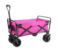 Shopping Trolley Portable Folding Camping Cart, Garden Trolley for Outdoor Festivals & Beach, 4-Wheel Utility Wagon for Gardening & Shopping, Easy to Transport