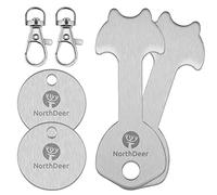Shopping Trolley Release Key - Stainless Steel Removable Shopping Trolley Token Coin Keyring (2 Set)