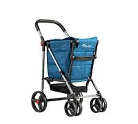 Shopping Trolley Rolser Basket Polar 4 Large Wheels 2 Swivel Folding - Marino