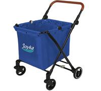Shopping Trolleys Shopping Cart Foldable Utility Carts with Larger Capacity Adjustable Rolling Front Swivel Wheels for Office Shopping Picnic Grocery Laundry (85 liter blue)