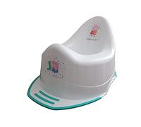 Shoppingsmart Pepper Pig and George Training Potty with Non Slip Feet White with Green Accents