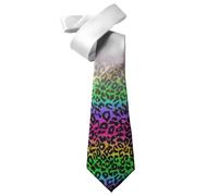 ShopQuality4U Animal Leopard Print Art Mens Printed Neck Tie - Silk/Polyester - Great Gift - Half Tie Print