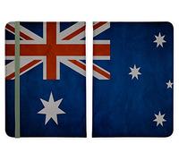 ShopQuality4U Australia Australian Flag Leather Passport Holder - for Men & Women - British Full Printed Passport Cover Case Passport Wallet