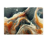 ShopQuality4U Catering Chopping Boards | Glass Worktop Savers/Protectors Heat Resistant | Over The Sink 20x28cm Medium Orange White