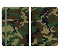 ShopQuality4U DPM Green Camouflage Colour Pattern Army Leather Passport Holder - for Men & Women - British Full Printed Passport Cover Case Passport Wallet