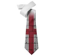 ShopQuality4U England Old Broken Wall Flag design Mens Printed Neck Tie - Silk/Polyester - Great Gift - Half Tie Print