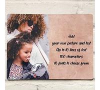 ShopQuality4U Full Personalised with Your Picture and Text Personalised Printed Metal Signs, Custom Photo, Custom Text Birthday Present, Custom Gift