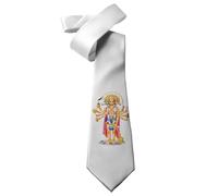 ShopQuality4U Hindu Religion - Hinduism - Panchmukhi Anjaneya Mens Printed Neck Tie - Silk/Polyester - Great Gift - Half Tie Print