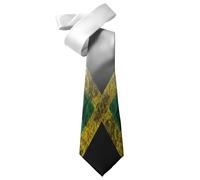 ShopQuality4U Jamaica Flag Rocky design Mens Printed Neck Tie - Polyester - Great Gift - Half Tie Print