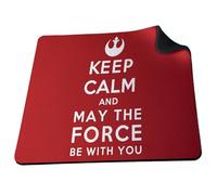 ShopQuality4U KEEP CALM May The force soft 5mm Rubber PC Mouse Pad Mat - For Gaming Home or Office