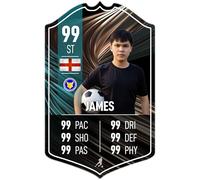 ShopQuality4U Personalise Football Card Player Stats Shield - Nickel Printed Metal Shield Sign Wall Art A3 Player Add Name (40.5x25cm)