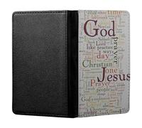 ShopQuality4U Personalised Christianity Christian Lord Jesus Customised PU Leather UK British Passport Cover Holder