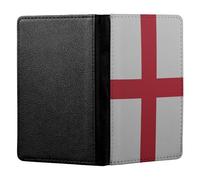 ShopQuality4U Personalised England Flag Design Customised PU Leather UK British Passport Cover Holder