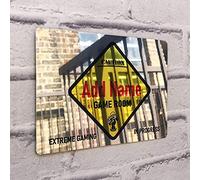 ShopQuality4U Personalised Game Metal Mirror Gamer Sign - Customised Printed Wall Art Plaque A4 Extreme Gaming