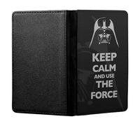 ShopQuality4U Personalised Keep Calm Darth Vader Star Wars Customised PU Leather UK British Passport Cover Holder