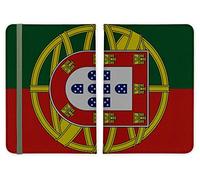 ShopQuality4U Portugal Portuguese Flag Leather Passport Holder - for Men & Women - British Full Printed Passport Cover Case Passport Wallet
