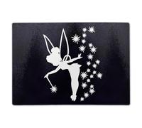 ShopQuality4U Premium Medium 20x28cm Glass Cutting Board Cheese Board Board Fairy Silhouette Design Design Kitchen Worktop Saver Protector…