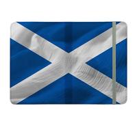 ShopQuality4U Scotland Flag Cotton Sheet Design Leather Passport Holder - for Men & Women - British Full Printed Passport Cover Case Passport Wallet