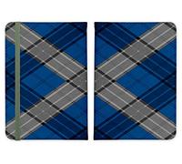 ShopQuality4U Scotland Flag Tartan Triangles Design Leather Passport Holder - for Men & Women - British Full Printed Passport Cover Case Passport Wallet