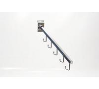 ShopsDisplay 5 Hook Chrome Slatwall Waterfall Arm (Pack of 5)