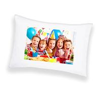 Shopsharks Personalised Photo Pillow Case Cushion Covers Custom Gifts for Women & Men Valentines Gifts For Her & Him - Home Decor - Dad Gifts - Baby Shower For Couple - Birthday Gifts