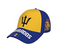 Shoptde Barbados Flag Barbadian Baseball Cap Patriotic Hat for Soccer Fans Men Black