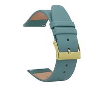 Shoptictoc Quick Release Womens Leather Watch Band for Skagen - Baby Blue - Slim Replacement Watch Strap for Skagen Smart Watch Bands and Classic Watches - Gold Buckle - 16mm