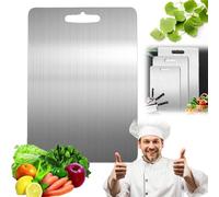 Shoptitanboard The Titan Board, Titanium, Titanium Cutting Board, Titanium Cutting Boards for Kitchen, Stainless Steel Chopping Board, Chopping Board Oil (M)