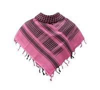 SHOPUKASA Cotton Shemagh Tactical Military Scarf Palestine Scarf Keffiyeh Head Neck Wrap for Men & Women + Paper Bag (Pink)
