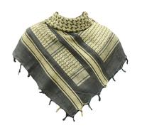 SHOPUKASA Cotton Shemagh Tactical Military Scarf Palestine Scarf Keffiyeh Head Neck Wrap for Men & Women + Paper Bag (Green)