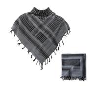 SHOPUKASA Cotton Shemagh Tactical Military Scarf Palestine Scarf Keffiyeh Head Neck Wrap gifts for Men & Women + Paper Bag (Grey)