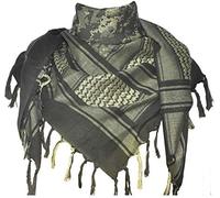 SHOPUKASA Cotton Shemagh Tactical Military Scarf Palestine Scarf Keffiyeh Head Neck Wrap gifts for Men & Women + Paper Bag (Camo Foliage)