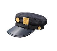 Shopular Cap Hat Star Platinum Metal Golden Badges Cosplay Costumes Prop Anime Merch, Black B, One size