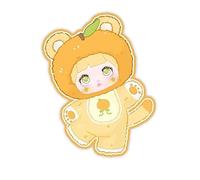 Shopular Nommi v3 Fruit Series Opened Blind Box Cute Confirmed Interesting Fruits Action Figure Plush Doll Bag Keychain Pendant (Orange)