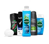SHOPZO Edit Favourties Collection Box 6pc, Ice Fresh Anti Perspirant, Active Shower Gel, Body Wash, Dove Soap, Dove Men 2-in1 Shampoo & Conditioner